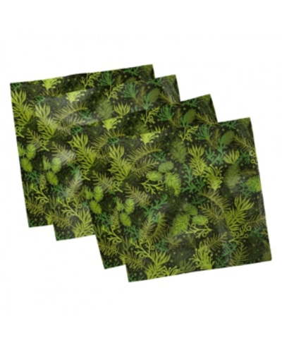 Ambesonne Sage Set Of 4 Napkins, 12" X 12" In Multi