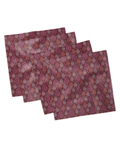 Ambesonne Winter Set Of 4 Napkins, 12" X 12" In Multi