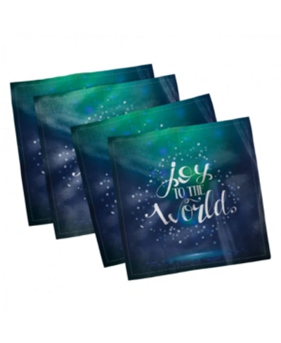 Ambesonne Joy Set Of 4 Napkins, 12" X 12" In Multi