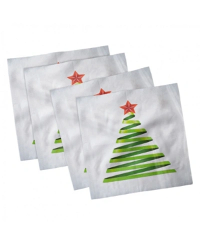 Ambesonne Christmas Set Of 4 Napkins, 12" X 12" In Yellow