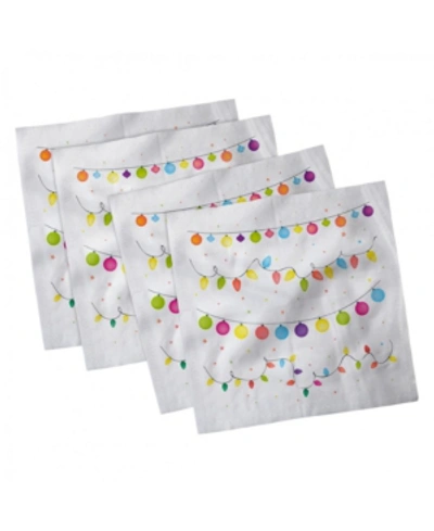 Ambesonne Christmas Set Of 4 Napkins, 12" X 12" In Multi