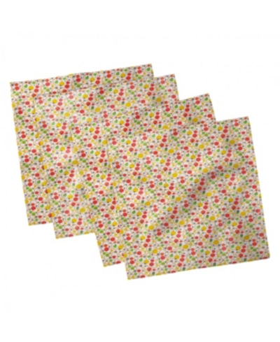 Ambesonne Colorful Set Of 4 Napkins, 12" X 12" In Multi