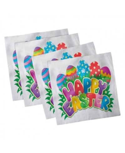 Ambesonne Easter Set Of 4 Napkins, 12" X 12" In Multi