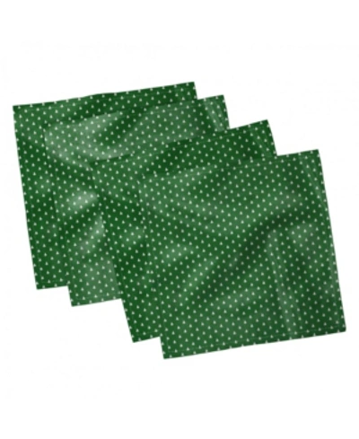 Ambesonne Christmas Set Of 4 Napkins, 12" X 12" In Green