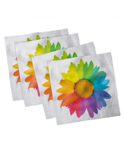 Ambesonne Flower Set Of 4 Napkins, 18" X 18" In Multi