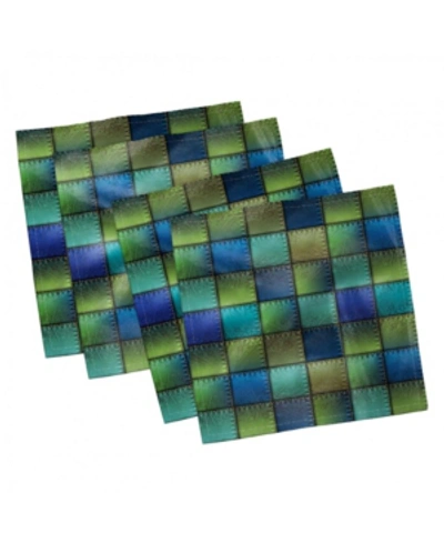 Ambesonne Colorful Set Of 4 Napkins, 18" X 18" In Blue