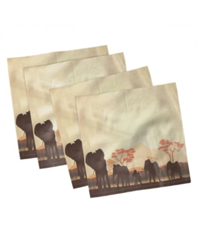 Ambesonne Africa Set Of 4 Napkins, 18" X 18" In Multi