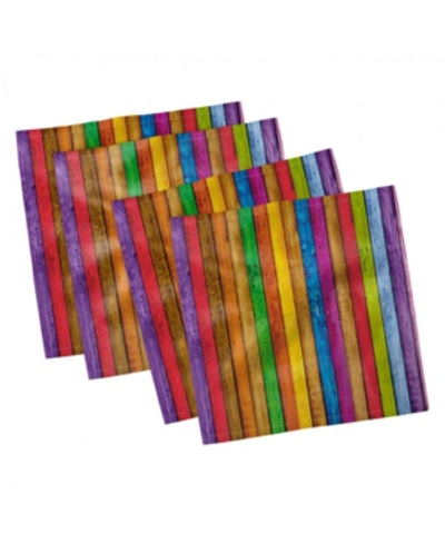 Ambesonne Abstract Set Of 4 Napkins, 18" X 18" In Multi