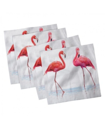 Ambesonne Animal Set Of 4 Napkins, 18" X 18" In Orange