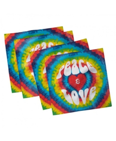 Ambesonne 70s Party Set Of 4 Napkins, 18" X 18" In Multi