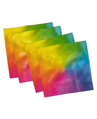Ambesonne Rainbow Set Of 4 Napkins, 18" X 18" In Multi