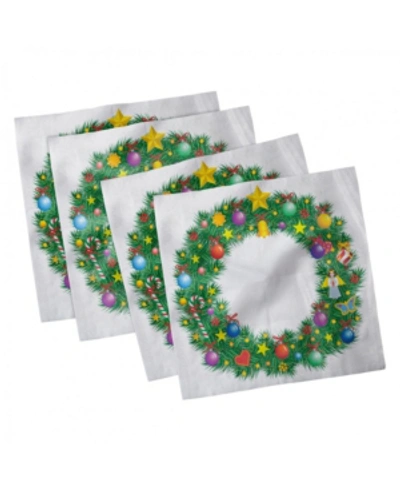 Ambesonne Letter O Set Of 4 Napkins, 18" X 18" In Multi