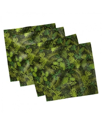 Ambesonne Sage Set Of 4 Napkins, 18" X 18" In Multi