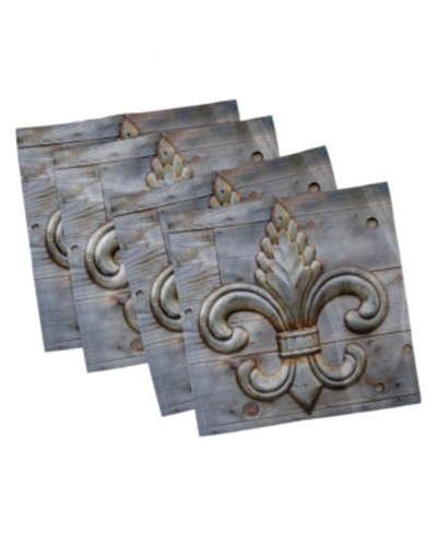 Ambesonne Fleur De Lis Set Of 4 Napkins, 18" X 18" In Multi