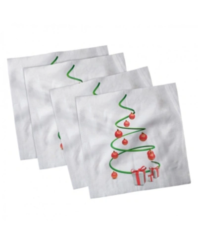 Ambesonne Christmas Set Of 4 Napkins, 18" X 18" In Green