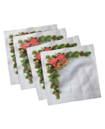 Ambesonne Christmas Set Of 4 Napkins, 18" X 18" In Multi