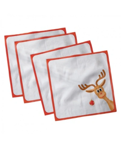 Ambesonne Christmas Set Of 4 Napkins, 18" X 18" In Multi