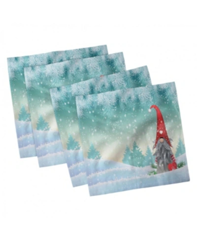 Ambesonne Gnome Set Of 4 Napkins, 18" X 18" In Multi