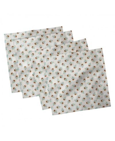 Ambesonne Halo Set Of 4 Napkins, 18" X 18" In Multi