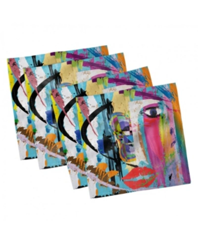 Ambesonne Art Set Of 4 Napkins, 18" X 18" In Multi