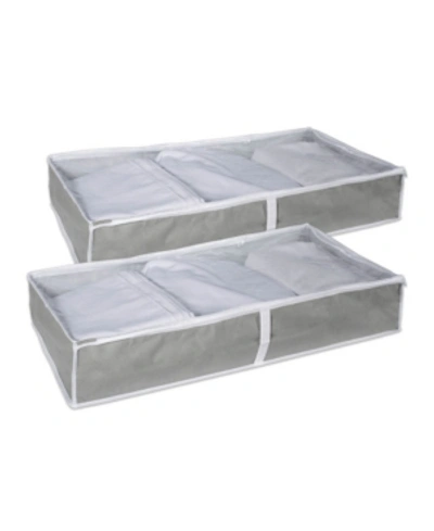 Design Imports Soft Storage Set Of 2 In Gray