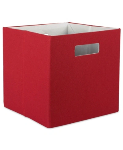 Design Imports Polyester Cube Solid Square In Rust