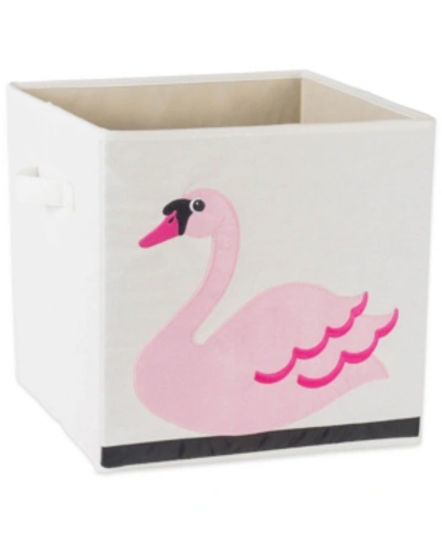 Design Imports Swan Storage Cube In Pink