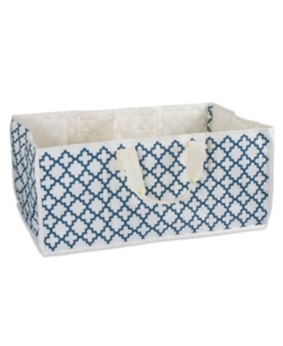 Design Imports Polyester Storage Lattice Rectangle All Purpose In Navy
