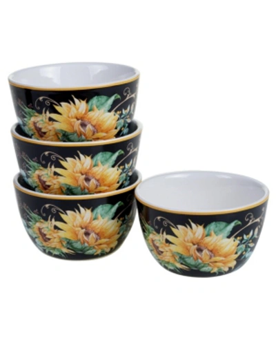Certified International Sunflower Fields 4-pc. Ice Cream Bowls In Multicolored