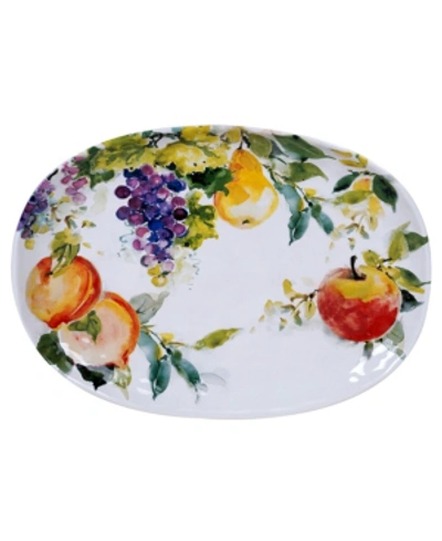 Certified International Ambrosia Oval Platter In Multicolored
