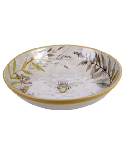 Certified International Bee Sweet Serving Bowl In White,yellow,black
