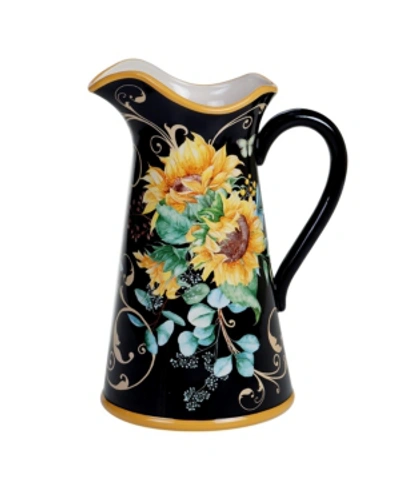 Certified International Sunflower Fields Pitcher In Multicolored