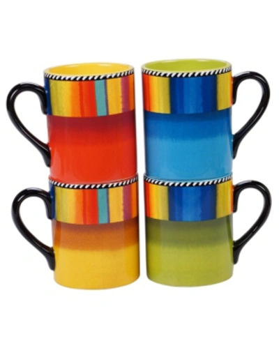 Certified International Set Of 4 Sierra Mugs In Multicolor