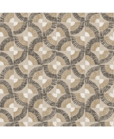 Tempaper Grasscloth Fans Peel And Stick Wallpaper In Honey Brown