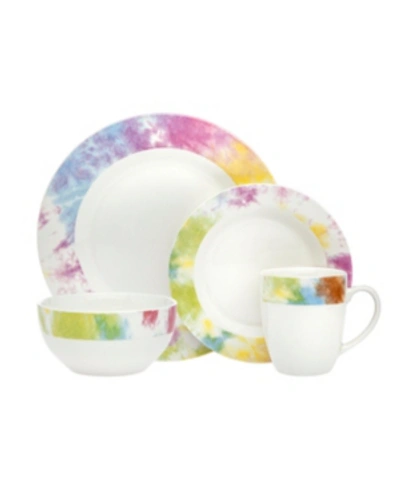 Godinger World Of Eric Carle Tie Dye Multi Color 16-pc Dinnerware Set