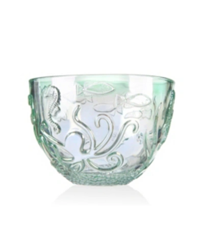 Godinger Oceana Bowl Iridescent Green