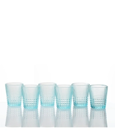 Fortessa Malcolm Double Old Fashioned Glasses, Set Of 6 In Aqua