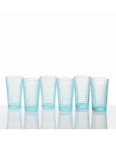 Fortessa Malcolm Ice Beverage Glasses, Set Of 6 In Aqua