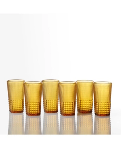 Fortessa Malcolm Ice Beverage Glasses, Set Of 6 In Curry
