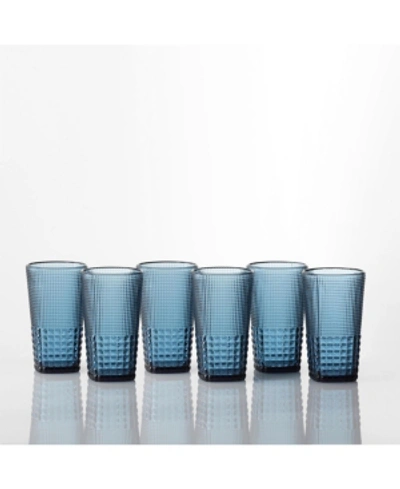 Fortessa Malcolm Ice Beverage Glasses, Set Of 6 In Azure