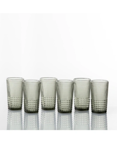Fortessa Malcolm Ice Beverage Glasses, Set Of 6 In Gray