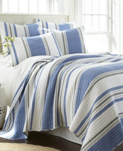 Levtex St. Bart Stripe King Quilt Set In Blue