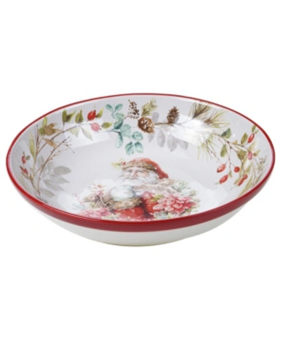 Certified International Christmas Story Serving Bowl In Open White