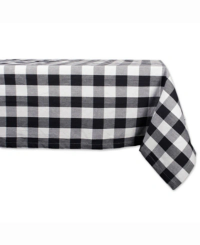 Design Imports Buffalo Check Tablecloth In Black