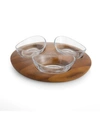 Nambe Vie Snack Set In Wood