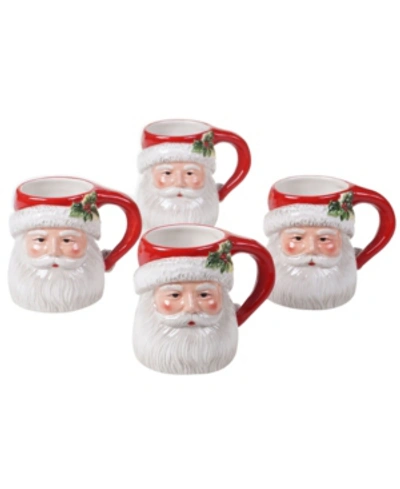 Certified International Magic Of Christmas Santa 4 Piece Mugs In Open Miscellaneous