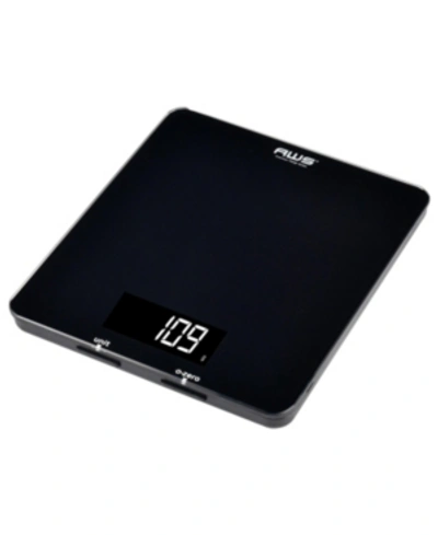 American Weigh Scales Neptune Tempered Glass Digital Scale In Black