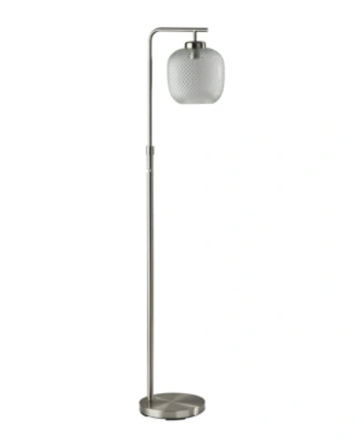 Adesso Vivian Floor Lamp In Silver-tone