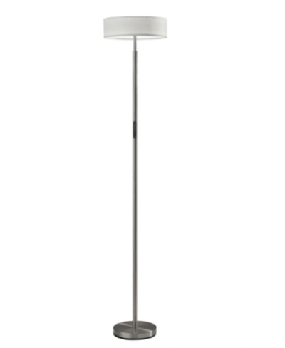 Adesso Cosmo Led Torchiere In Silver-tone