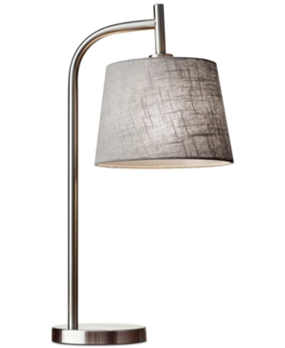 Adesso Blake Arc Table Lamp In Grey Steel